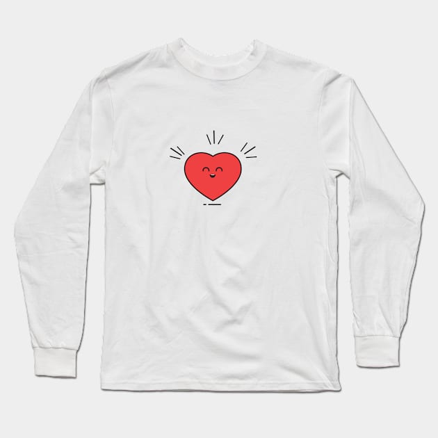 Happy heart Long Sleeve T-Shirt by BlackOwl